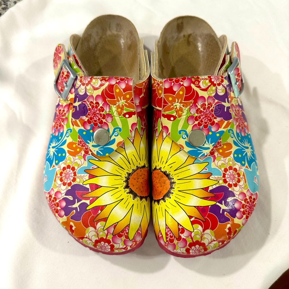 Birkenstock Floral Clog Multi-Wear Strap Women’s Size 40